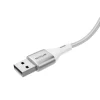 Cablu Incarcare si Date USB-A to Lightning (iPhone) Impletit cu afisaj LED 1M Alb