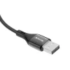 Cablu Incarcare si Date USB-A to Lightning (iPhone) Impletit cu Afisaj LED 1M Negru