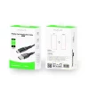 Cablu Incarcare si Date USB-A / USB-C Impletit cu Afisaj LED 1M Negru