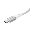 Cablu Incarcare si Date  USB-C to Lightning (iPhone) Impletit cu afisaj LED 1M Alb