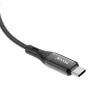 Cablu Incarcare si Date USB-C to Lightning(iPhone) Impletit cu Afisaj LED 1M Negru