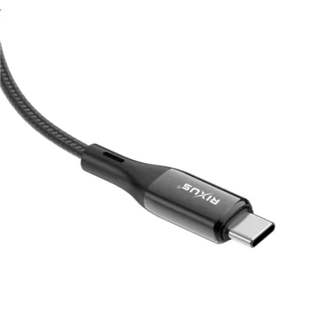Cablu Incarcare si Date USB-C to Lightning(iPhone) Impletit cu Afisaj LED 1M Negru