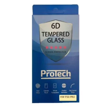 Folie de sticlă 6D Protech pentru Huawei P30 Pro, Transparentă