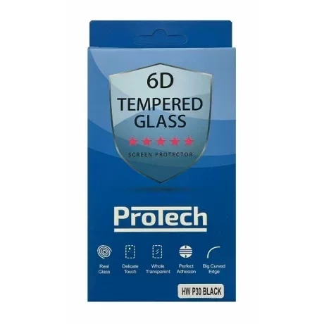 Folie de sticlă 6D Protech pentru Huawei P30, Transparentă