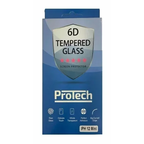 Folie de sticlă 6D Protech pentru iPhone 12 Mini, Transparentă