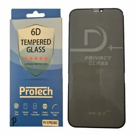 Folie de sticlă 6D Protech pentru iPhone 12 Pro Max, Privacy