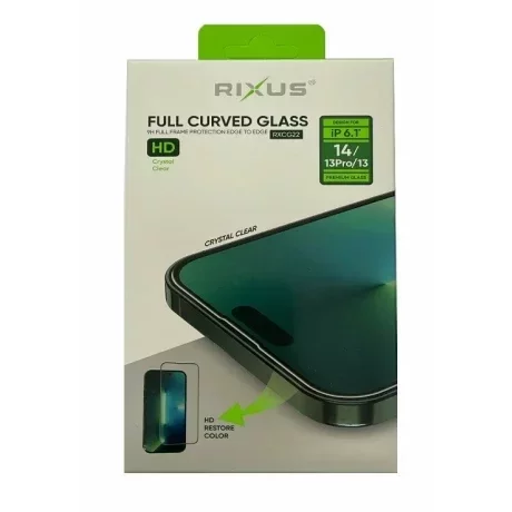 Folie de sticlă pentru iPhone 13/13 Pro/14, Rixus 9H, Transparentă