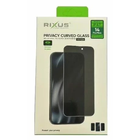 Folie de sticlă pentru iPhone 14 Pro Max, Rixus 9H, Privacy