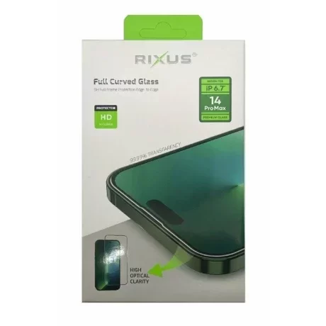 Folie de sticlă pentru iPhone 14 Pro Max, Rixus 9H, Transparentă