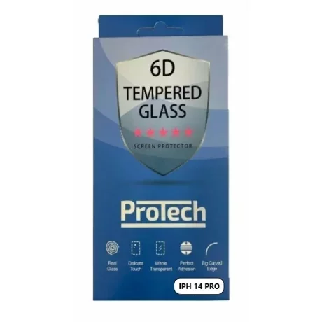Folie de sticlă 6D Protech pentru iPhone 14 Pro, Transparentă