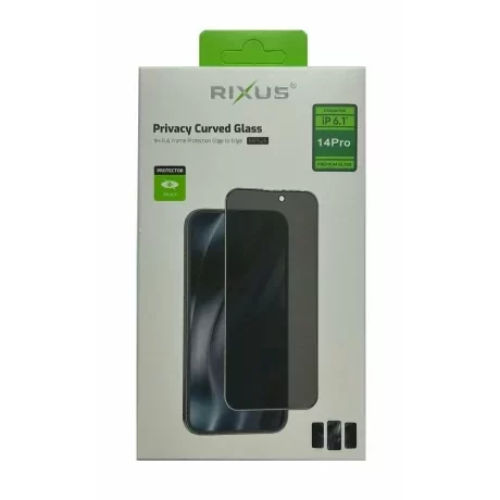 Folie de sticlă pentru iPhone 14 Pro, Rixus 9H, Privacy