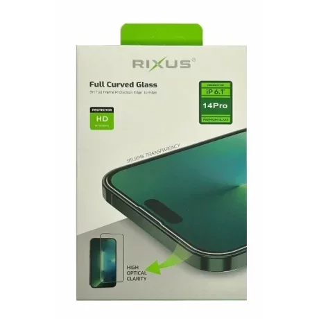 Folie de sticlă pentru iPhone 14 Pro, Rixus 9H, Transparentă
