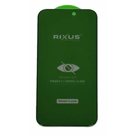 Folie de sticlă pentru iPhone 15 Pro, Rixus 9H, Privacy