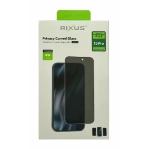 Folie de sticlă pentru iPhone 15 Pro, Rixus 9H, Privacy