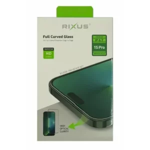 Folie de sticlă pentru iPhone 15 Pro, Rixus 9H, Transparentă