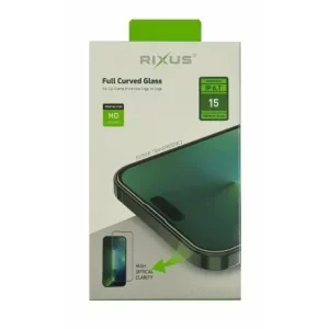 Folie de sticlă pentru iPhone 15 , Rixus 9H, Transparentă