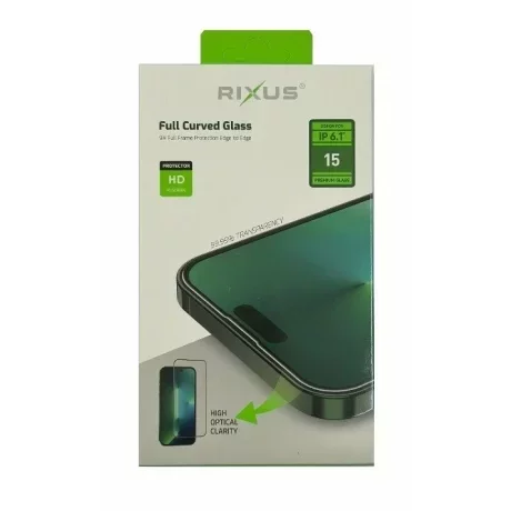 Folie de sticlă pentru iPhone 15 , Rixus 9H, Transparentă