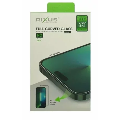 Folie de sticlă pentru iPhone X/XS/11 Pro, Rixus 9H, Transparentă