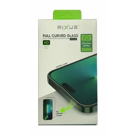 Folie de sticlă pentru iPhone XS Max/iPhone 11 Pro Max, Rixus 9H, Transparentă