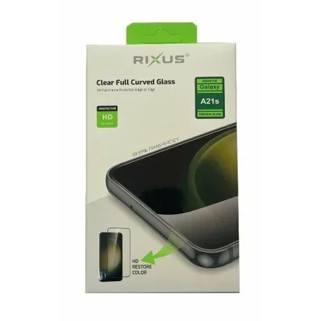 Folie de sticlă pentru Samsung Galaxy A21s, Rixus 9H, Transparentă