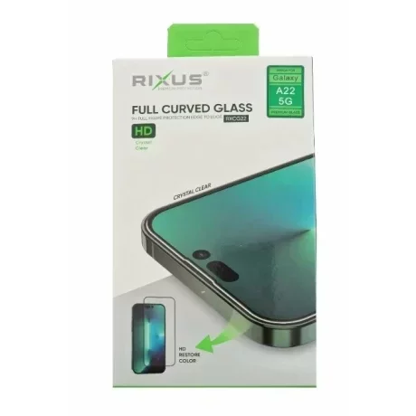 Folie de sticlă pentru Samsung Galaxy A22 5G, Rixus 9H, Transparentă