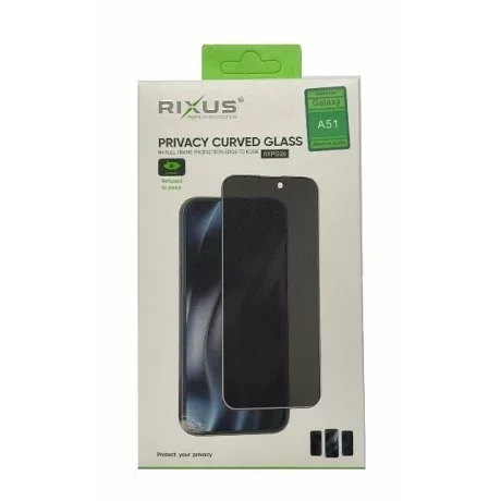Folie de sticlă pentru Samsung Galaxy A51 (2019/2020), Rixus 9H, Privacy