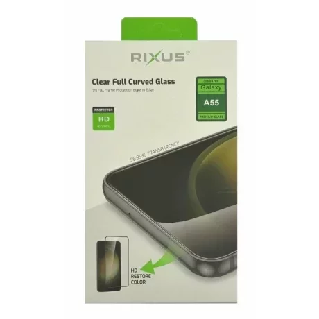 Folie de sticlă pentru Samsung Galaxy A55 5G (2024), Rixus 9H, Transparentă