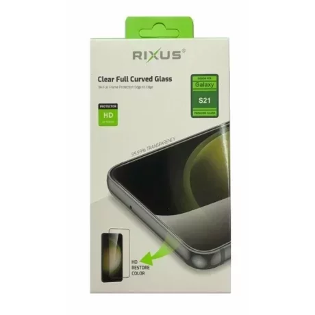 Folie de sticlă pentru Samsung Galaxy S21, Rixus 9H, Transparentă