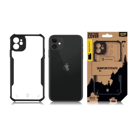 Husă Tactical Quantum Stealth pentru iPhone 11 - Transparent/Negru