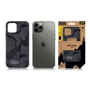 Husă Tactical Camo Troop pentru iPhone 12 / 12 Pro - Negru (Black)