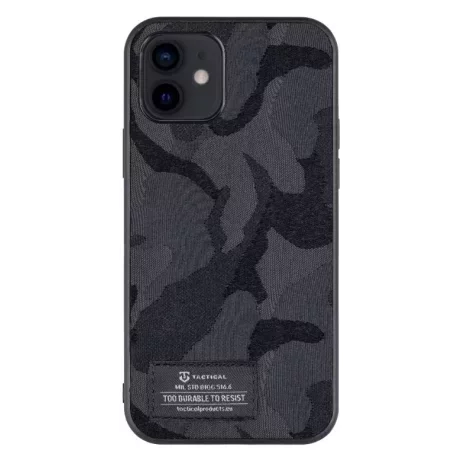 Husă Tactical Camo Troop pentru iPhone 12 / 12 Pro - Negru (Black)