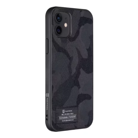Husă Tactical Camo Troop pentru iPhone 12 / 12 Pro - Negru (Black)