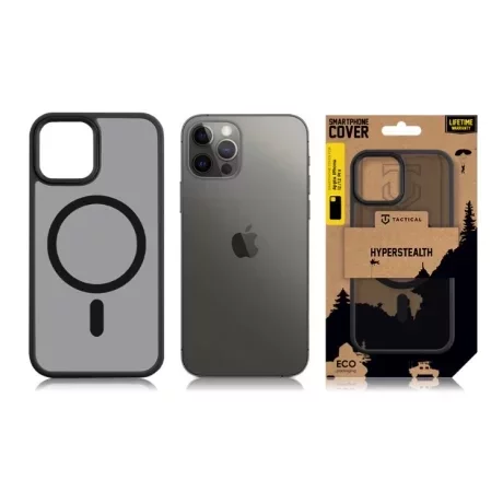 Husă Tactical MagForce (MagSafe) Hyperstealth pentru iPhone 12 / 12 Pro - Negru (Asphalt)