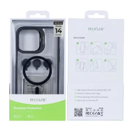 Husă Rixus cu Încărcare Magnetică (MagSafe) pentru iPhone 14 Pro Max - Negru
