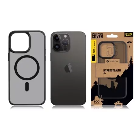 Husă Tactical MagForce (MagSafe) Hyperstealth pentru iPhone 14 Pro Max - Negru (Asphalt)