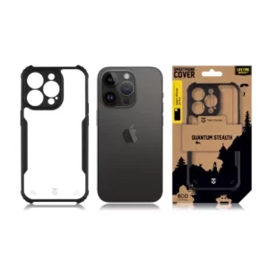 Husă Tactical Quantum Stealth pentru iPhone 14 Pro - Transparent/Negru