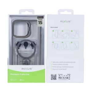 Husă Rixus cu Încărcare Magnetică (MagSafe) pentru iPhone 15 - Gri
