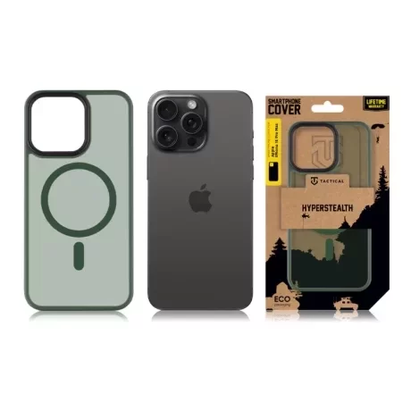 Husă Tactical MagForce (MagSafe) Hyperstealth pentru iPhone 15 Pro Max - Verde Închis (Forest Green)