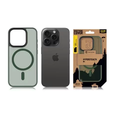 Husă Tactical MagForce (MagSafe) Hyperstealth pentru iPhone 15 Pro - Verde Închis (Forest Green)