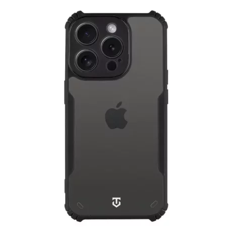Husă Tactical Quantum Stealth pentru iPhone 15 Pro - Transparent/Negru