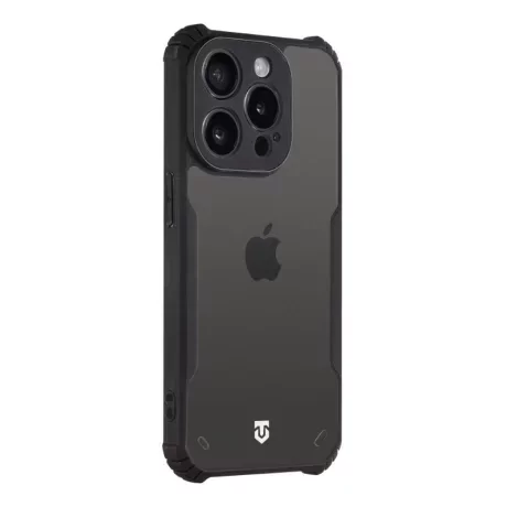 Husă Tactical Quantum Stealth pentru iPhone 15 Pro - Transparent/Negru