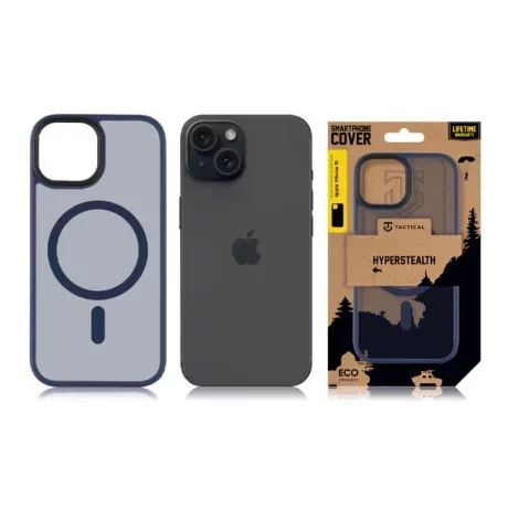 Husă Tactical MagForce (MagSafe) Hyperstealth pentru iPhone 15 - Albastru (Deep Blue)