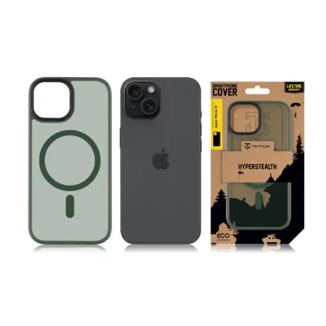 Husă Tactical MagForce (MagSafe) Hyperstealth pentru iPhone 15 - Verde Închis