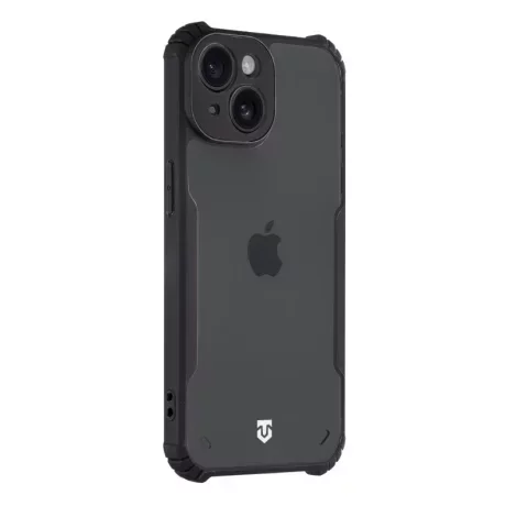 Husă Tactical Quantum Stealth pentru iPhone 15 - Transparent/Negru (Clear/Black)