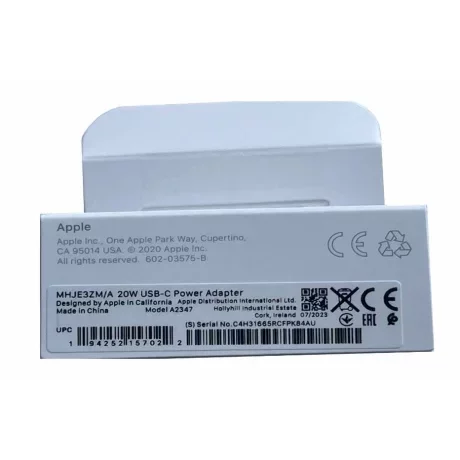 Încărcător rețea Original Apple iPhone USB-C 20W Alb A2347, Fast Charge