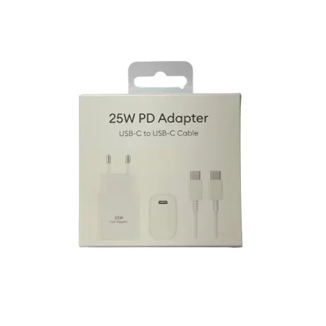 Încărcător rețea USB-C 25W Universal, Alb - Pachet Retail, Cablu USB-C 1M Inclus