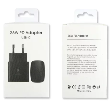 Încărcător rețea USB-C 25W Universal Negru EP-TA800NW cu PD Adaptor