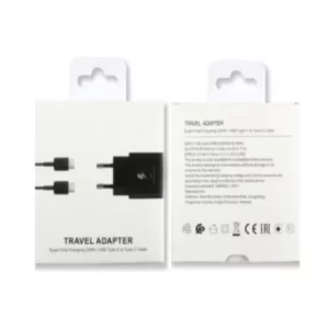 Încărcător rețea USB-C 25W Universal, Negru - Pachet Retail, Cablu USB-C 1M Inclus