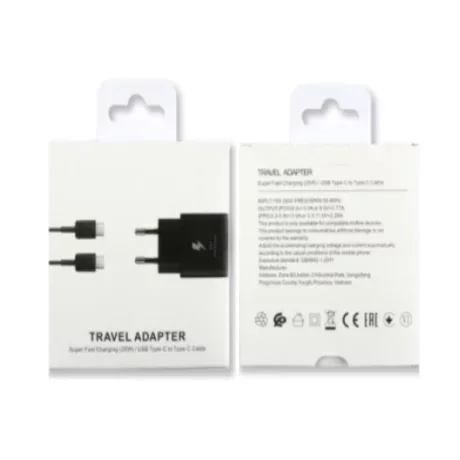 Încărcător rețea USB-C 25W Universal, Negru - Pachet Retail, Cablu USB-C 1M Inclus