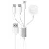 Cablu Incarcare si Date  4 in 1 Alb 1.2M